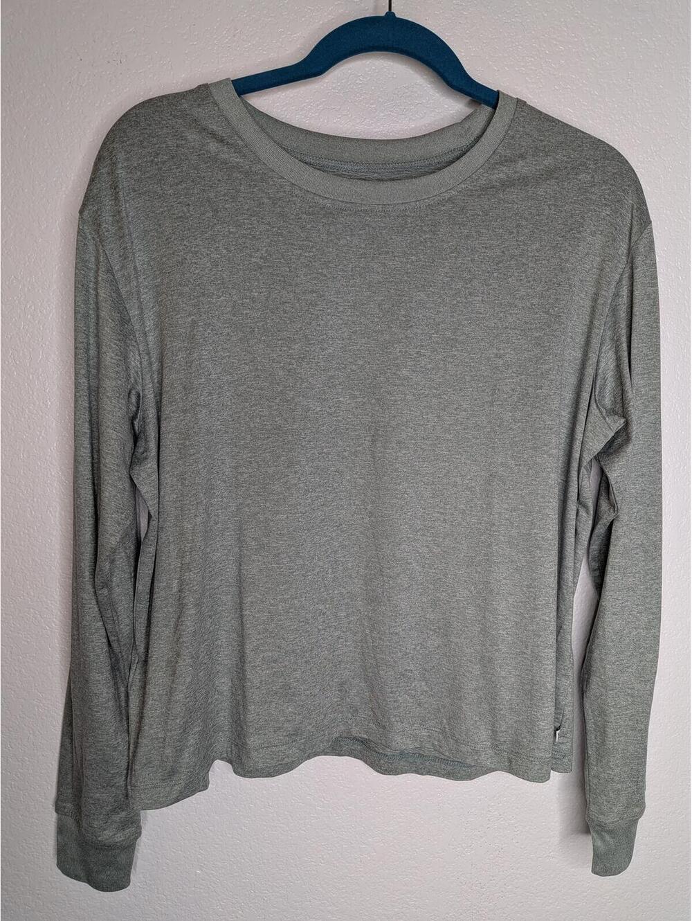 Eddie Bauer Women’s Long Sleeve Performance Shirt Green Heather Size Tall Medium